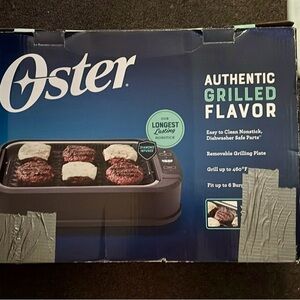 Oster Black Electric Grill with Removable Plate